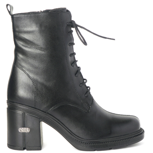 Block heel combat boots