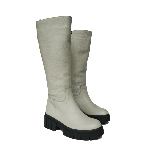 Wool lining calf-high winter boots